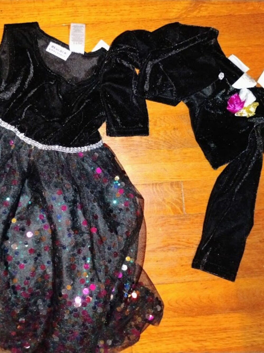 Blueberi Boulevard Girl’s Size 4T Black 2 Piece Dress with Sequence - NWT